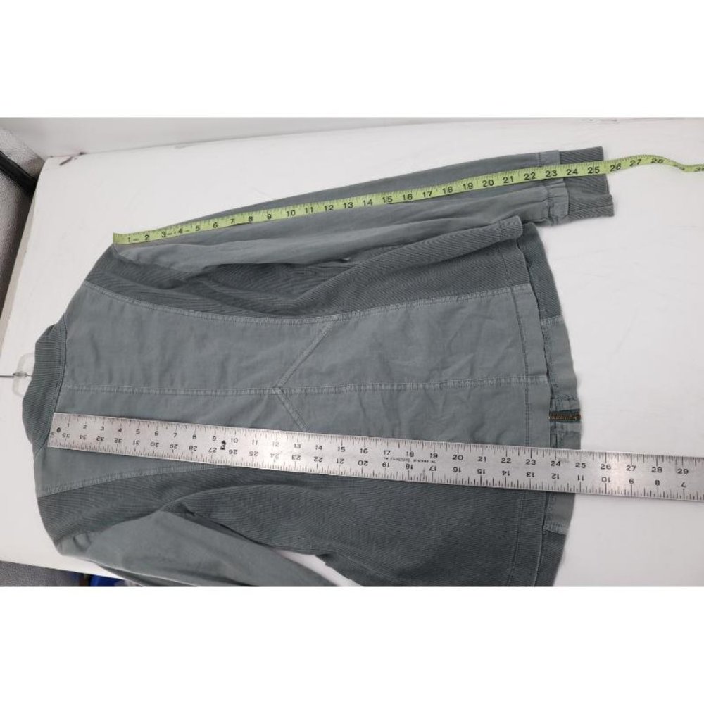 XCVI jacket women's Medium full zip two tone pockets cotton blend contrast trim - Picture 7 of 13